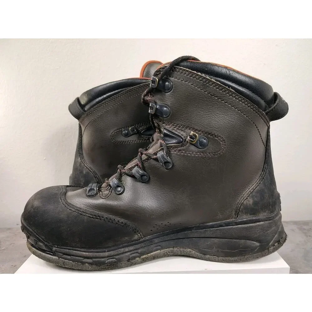 Simms Tributary Wading Boots Mens 11 Basalt Felt Sole Fly Fishing Waterproof EUC